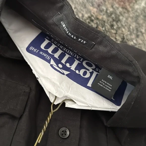 Sean John Black Short Sleeve Button down Shirt 3XL - Picture 7 of 10